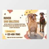 Reclame voor honden uitlaatservice aanpassen raamsticker (Vel)