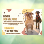 Reclame voor honden uitlaatservice aanpassen raamsticker (Vel 3)