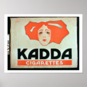 Reclame voor "Kadda Cigarettes" (kleurenlitho Poster (Voorkant)