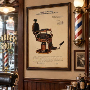 Reclame voor kapstoel uit 1906 poster