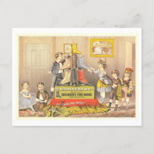 reclame voor kinderschoenen briefkaart