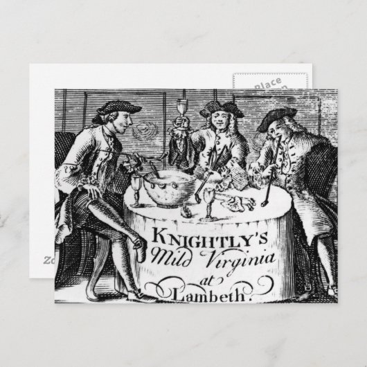 Reclame voor 'Knightly's Mild Virginia Briefkaart (Voorkant / Achterkant)