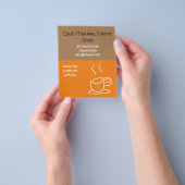 Reclame voor koffiebar cafe flyer (Hand)