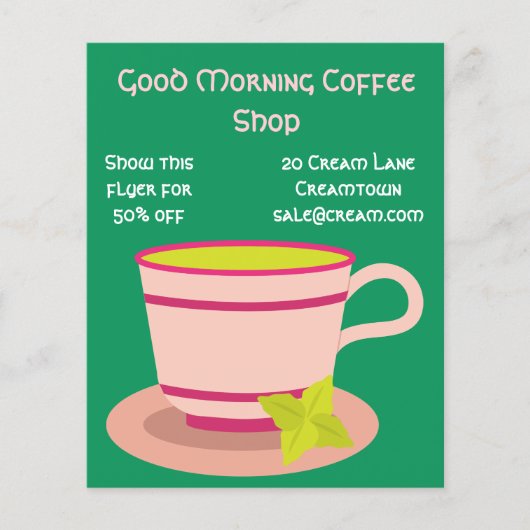 Reclame voor koffiezaak cafe flyer (Voorkant)