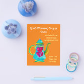 Reclame voor koffiezaak cafe theepot flyer (Enkel)