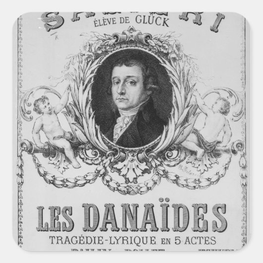 Reclame voor "Les Danaides" Vierkante Sticker (Voorkant)