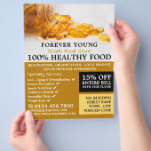 Reclame voor levertraan, reformwinkel flyer (Hand)