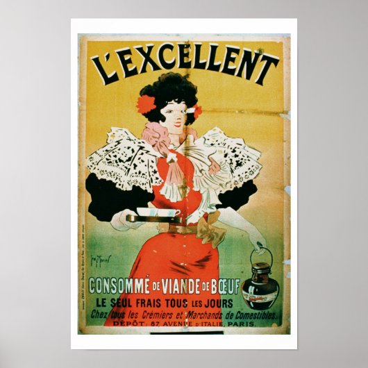 Reclame voor "L'Excellent Beef Consomme" (kol. Poster (Voorkant)