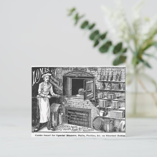 Reclame voor Lomas en Co. Briefkaart (Staand voorkant)