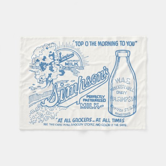 reclame voor melk fleece deken (Voorkant (Horizontaal))