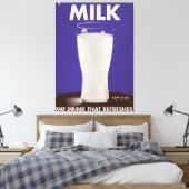 Reclame voor melk uit het verleden canvas afdruk (Insitu (Slaapkamer))