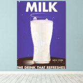 Reclame voor melk uit het verleden canvas afdruk (Insitu (Houten vloer))