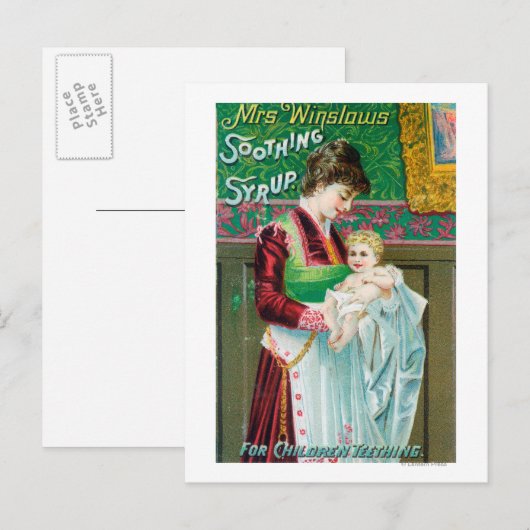 Reclame voor mevrouw Winslows Soothing Syrup Briefkaart (Voorkant / Achterkant)