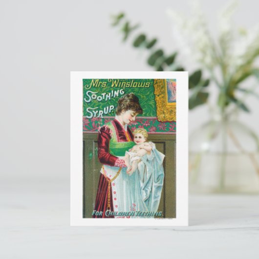 Reclame voor mevrouw Winslows Soothing Syrup Briefkaart (Staand voorkant)