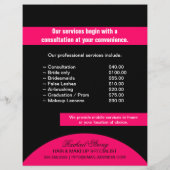 Reclame voor Monogram Haar- en Make-upartiest Flyer (Achterkant)