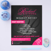 Reclame voor Monogram Haar- en Make-upartiest Flyer (Enkel)
