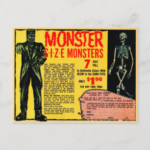  reclame voor monsters briefkaart