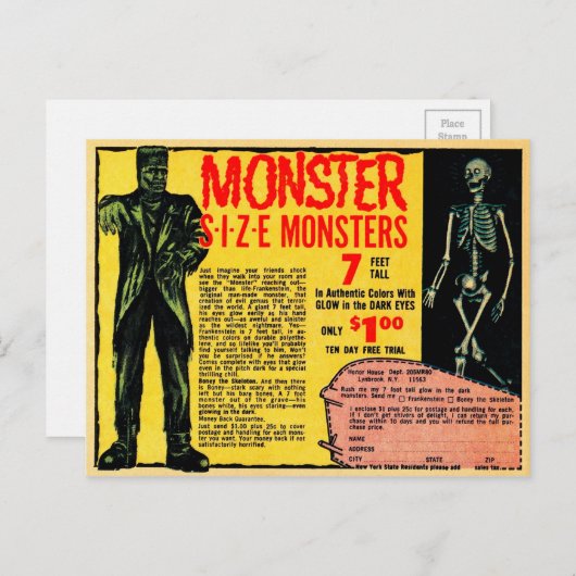  reclame voor monsters briefkaart (Voorkant / Achterkant)