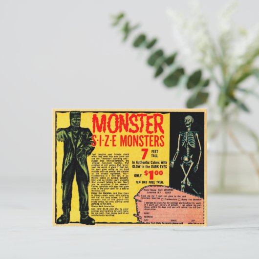  reclame voor monsters briefkaart (Staand voorkant)