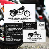 Reclame voor motorwerkplaats, monteur en reparatie flyer