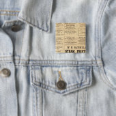 Reclame voor olie vierkante button 5,1 cm (In situ)