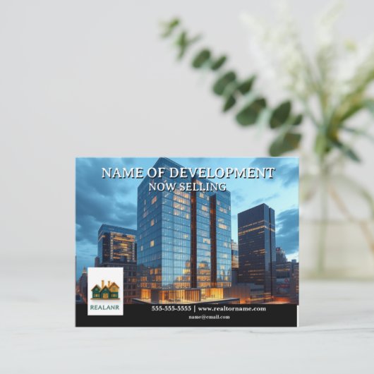 Reclame voor onroerend goed voor onroerend goed in briefkaart (Staand voorkant)