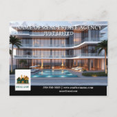 Reclame voor onroerend goed voor vastgoedmarketing briefkaart (Achterkant)