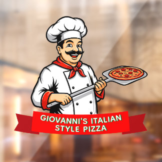 Reclame voor op maat gemaakte Italiaanse Chef-stij Raamsticker