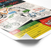 Reclame voor oude fietsen foto afdruk (Hoek)