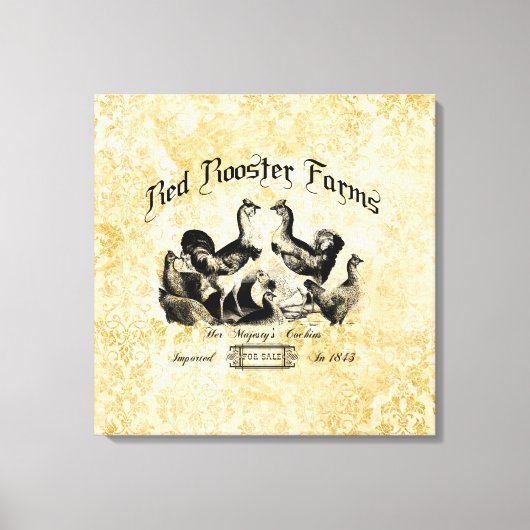 Reclame voor oude pluimveehouderij   canvas afdruk (Voorkant)