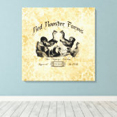 Reclame voor oude pluimveehouderij   canvas afdruk (Insitu (Houten vloer))
