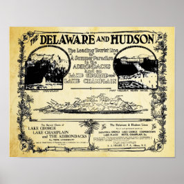 Reclame voor oude reisvakantie poster