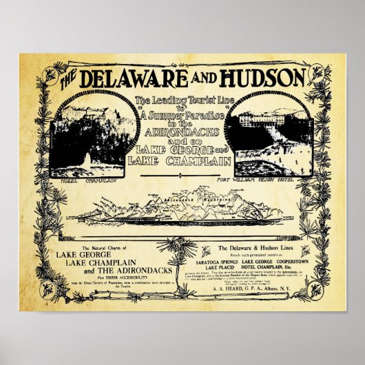 Reclame voor oude reisvakantie poster (Voorkant)