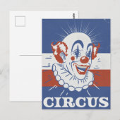 Reclame voor ouderwets circus briefkaart (Voorkant / Achterkant)