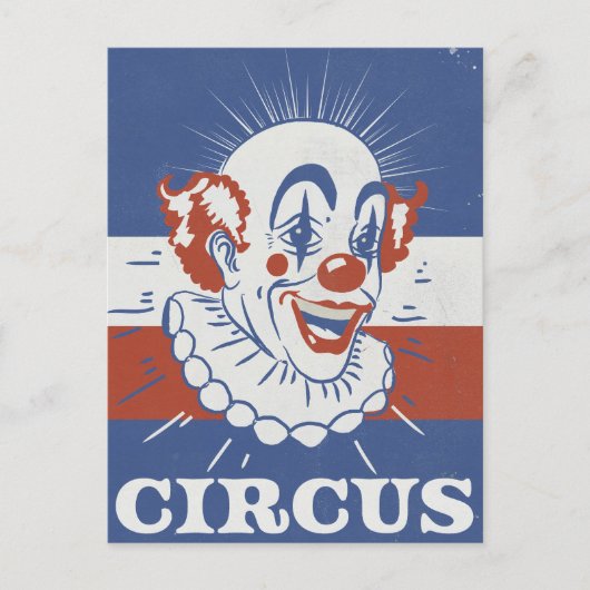 Reclame voor ouderwets circus briefkaart (Voorkant)