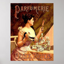 Reclame voor parfumerie uit het verleden poster