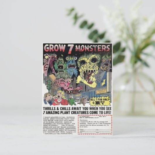 reclame voor postorders briefkaart (Staand voorkant)