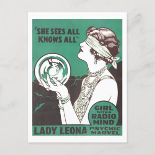 reclame voor Psychic Lady Leona Briefkaart