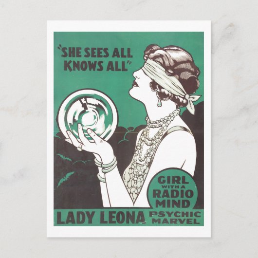  reclame voor Psychic Lady Leona Briefkaart (Voorkant)