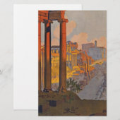 Reclame voor reizen naar het oude Rome Briefpapier (Voorkant / Achterkant)