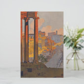 Reclame voor reizen naar het oude Rome Briefpapier (Staand voorkant)