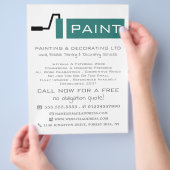 Reclame voor schildersroller, schilder en decorate flyer (Hand)