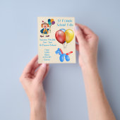 Reclame voor schoolkermis of kinderfestival flyer (Hand)