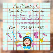 Reclame voor schoonmaakbedrijf raamsticker (Vel 2)