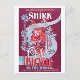 Reclame voor Shirk-fiets uit het verleden Briefkaart