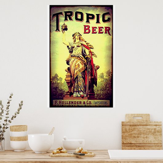  reclame voor Tropische Beer Poster (Keuken)