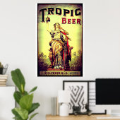  reclame voor Tropische Beer Poster (Thuiskantoor)
