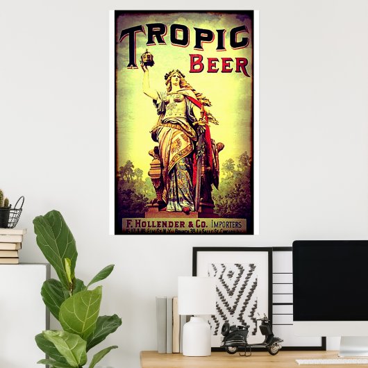  reclame voor Tropische Beer Poster (Thuiskantoor)