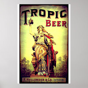  reclame voor Tropische Beer Poster