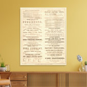 Reclame voor twaalf ondernemingen; canvas afdruk (Insitu (Woonkamer))